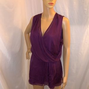 NEW Elizabeth and James Silk Purple Lillian Top in XS
